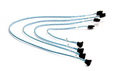 Supermicro 4 x Round кабель SATA 0,55 m Черный, Синий, Белый CBL-0189L