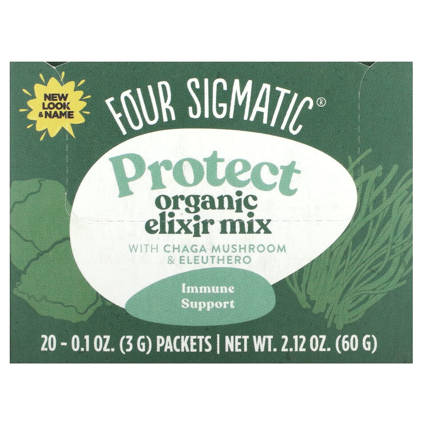 Protect, Organic Elixir Mix With Chaga Mushroom & Eleuthero, 20 Packets, 0.1 oz (3 g) Each