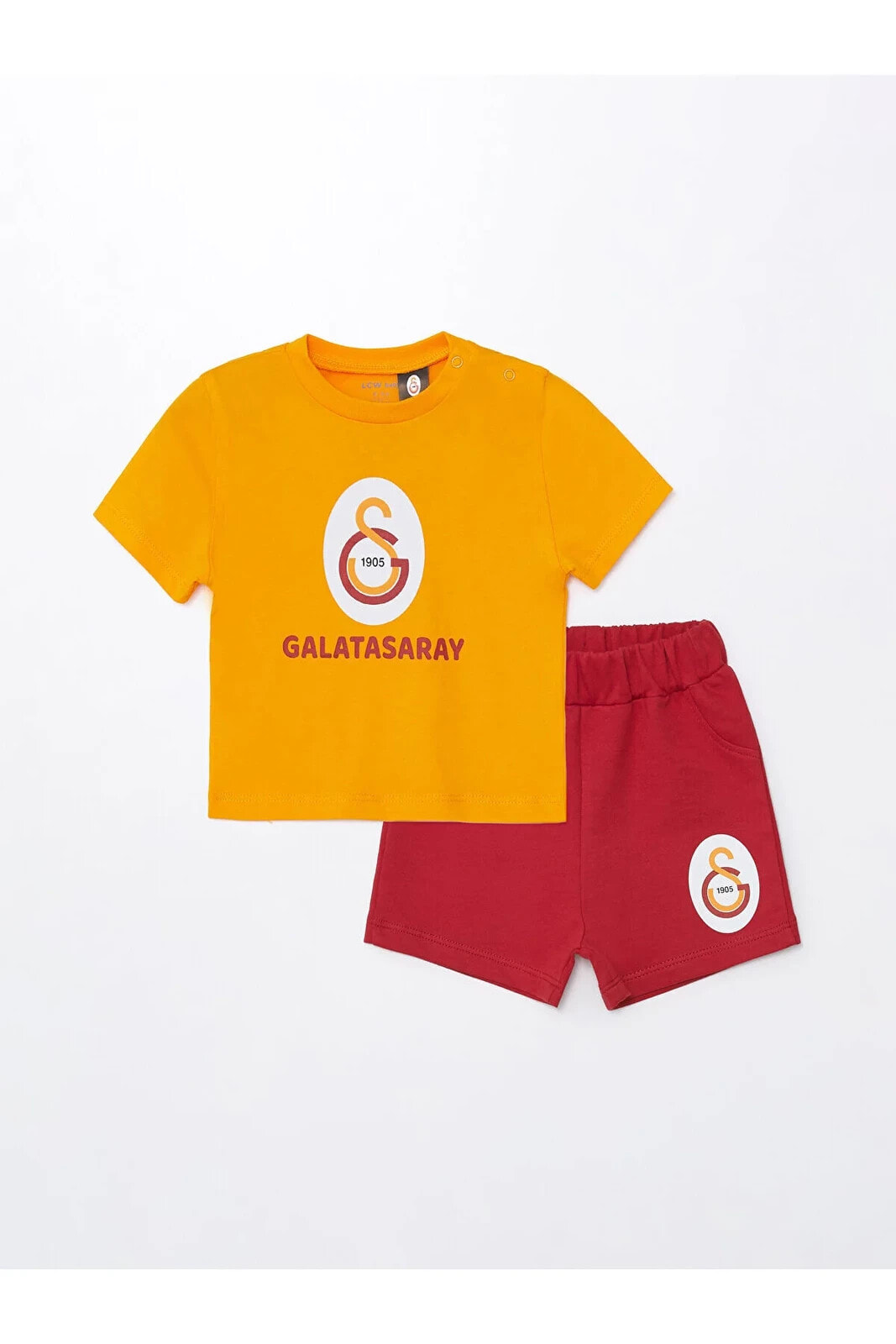 Bisiklet Yaka Galatasaray Baskılı Erkek Bebek Tişört Ve Şort 2'li Takım