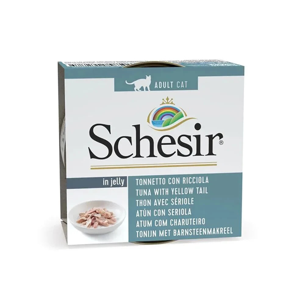 SCHESIR In jelly tuna with yellow tail wet cat food 85g