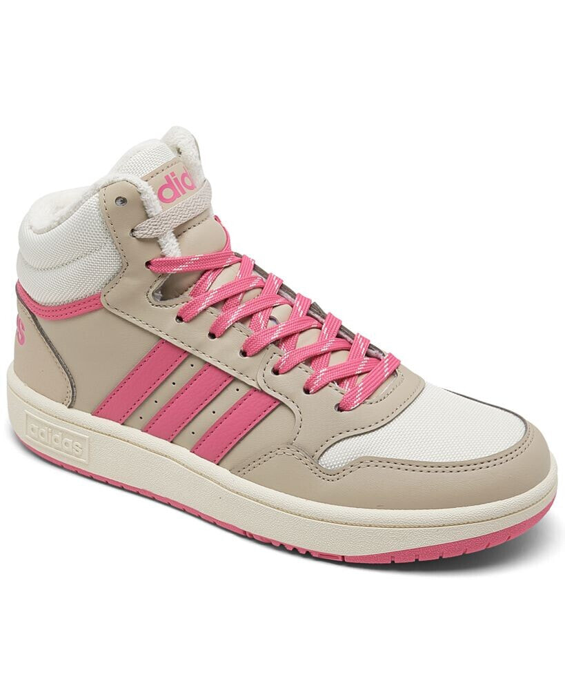 adidas little Girls Hoops Mid 3.0 High Top Basketball Sneakers from Finish Line