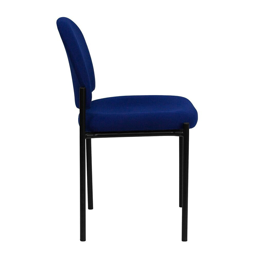 Flash Furniture comfort Navy Fabric Stackable Steel Side Reception Chair