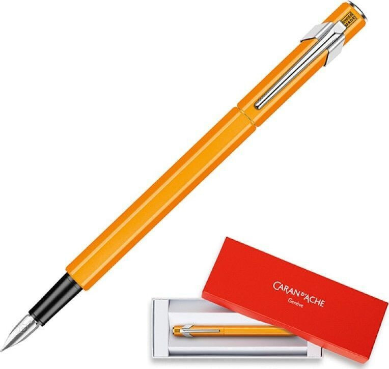 Письменная ручка Caran d`Arche Pióro wieczne 849 Fluo Line, F, pomarańczowe