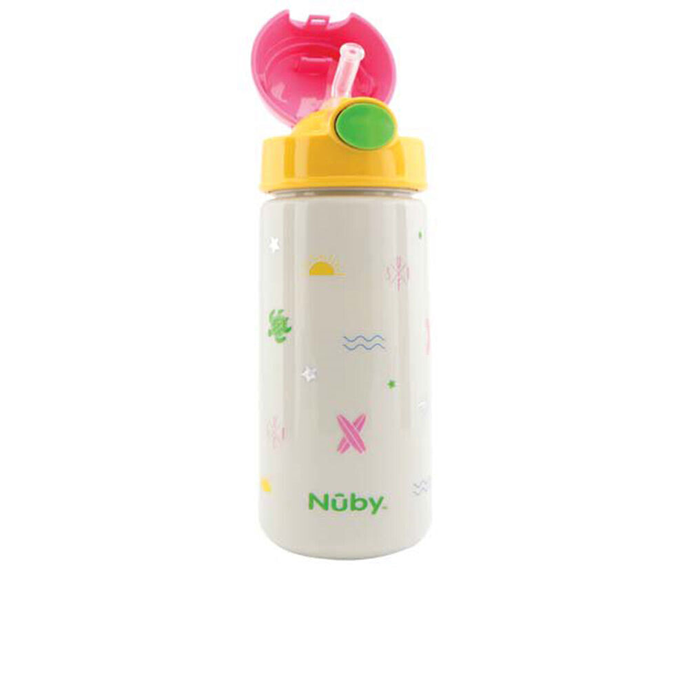 MUG with button and soft straw #surf pink 540 ml 1 u