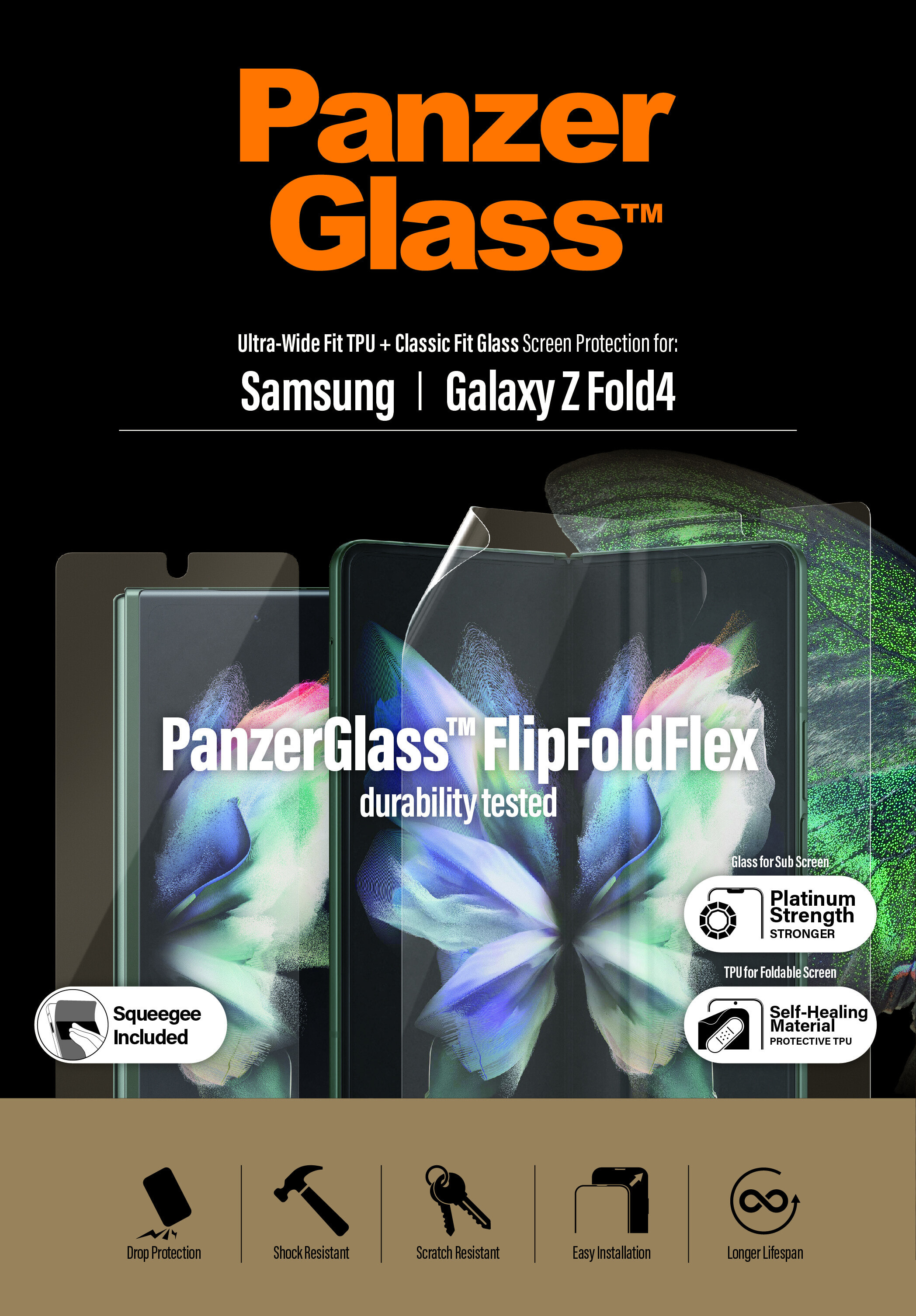 PanzerGlass Samsung Galaxy Z New Fold3 Case Friendly Прозрачная защитная пленка 1 шт 7311