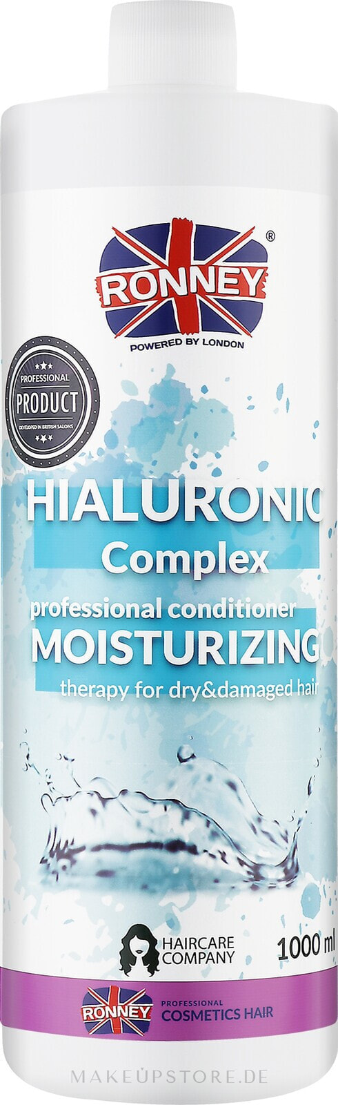 Feuchtigkeitsspendender Conditioner mit Hyaluronsäure für trockenes und geschädigtes Haar - Ronney Professional Hyaluronic Complex Moisturizing Conditioner