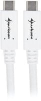 Sharkoon 4044951021185 - 1 m - USB C - USB C - USB 3.2 Gen 1 (3.1 Gen 1) - White