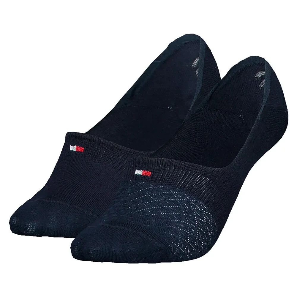 TOMMY HILFIGER Footie Diamond Structure No Show Socks 2 Pairs