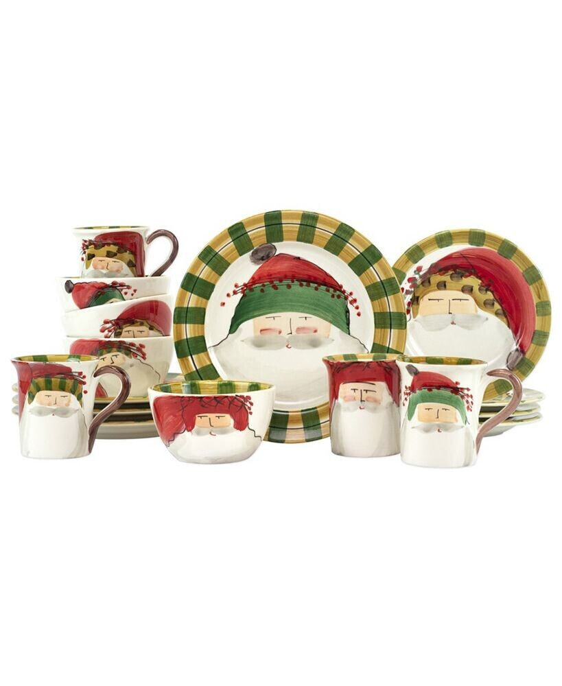 Old St. Nick Assorted 16-PC Dinnerware Set, Service for 4