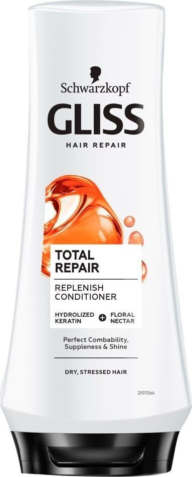 Кондиционер для поврежденных волос Gliss Kur Total Repair Conditioner Głęboko Regenerująca Odżywka Do Włosów Suchych i Zniszczonych 200 ml