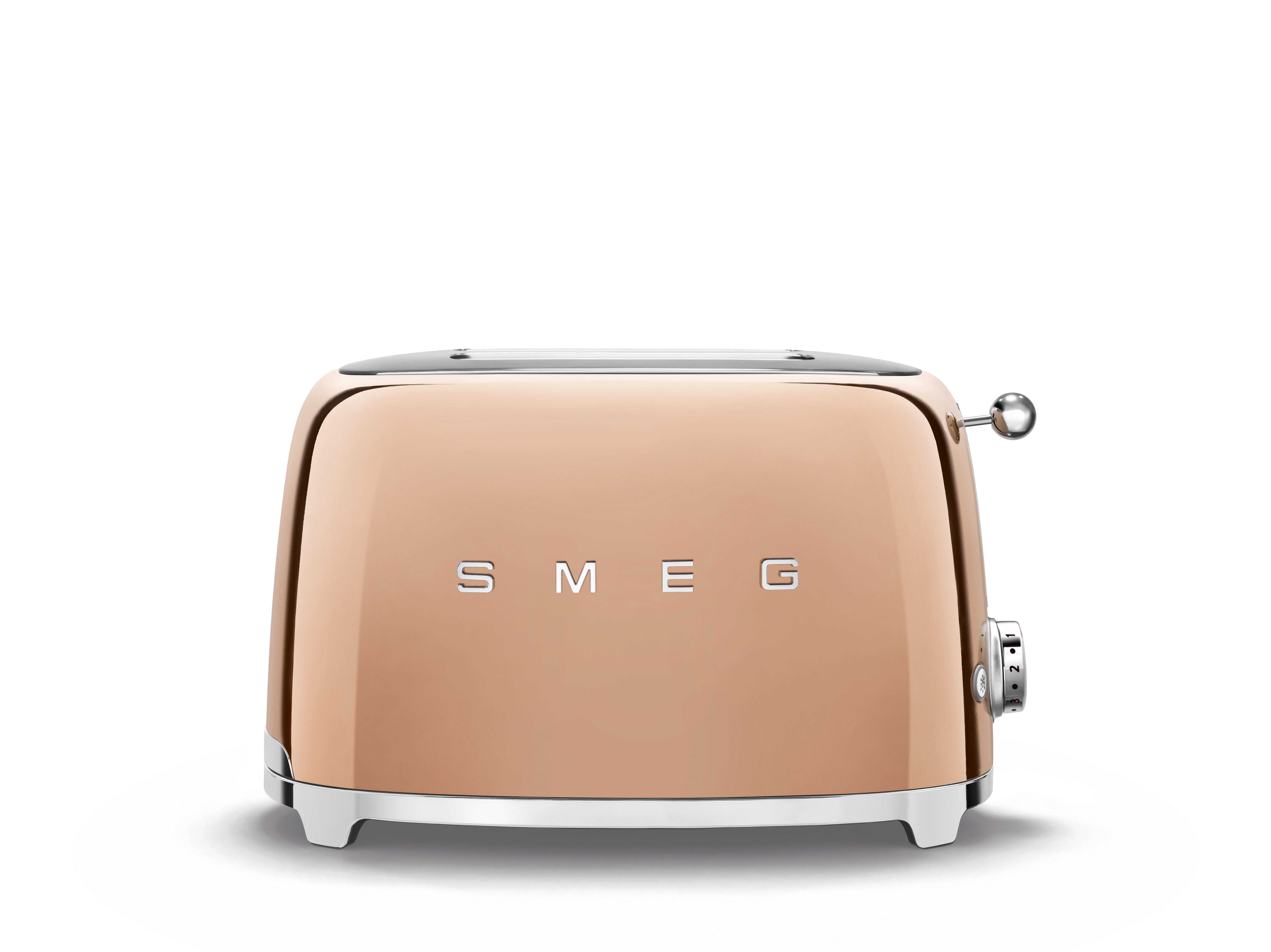 Тостер на 2 ломтика Smeg TSF01RGEU розовое золото