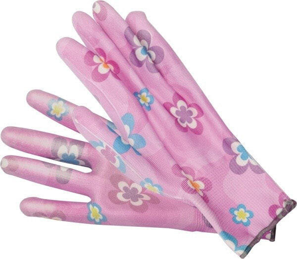 FLO Flower rubberized gardening gloves 10 "light pink 74131