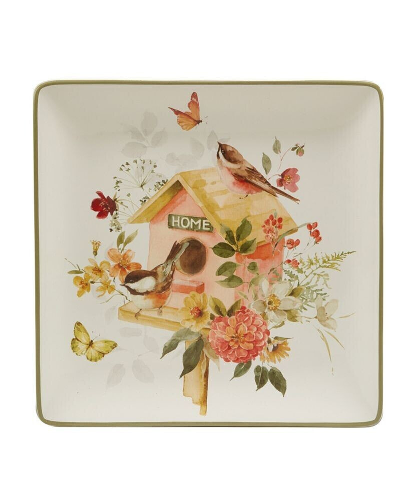Certified International nature's Song Square Platter 12.5