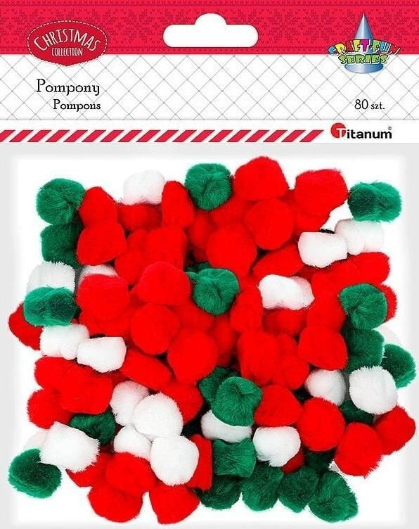 Titanum Acrylic pompoms mix 80 pcs.