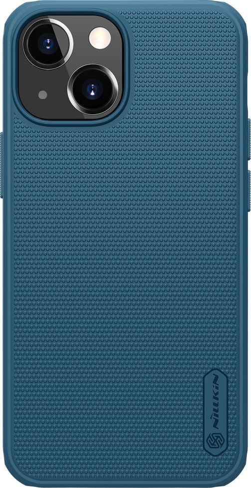Nillkin Nillkin Super Frosted Shield wzmocnione etui pokrowiec + podstawka iPhone 13 mini niebieski