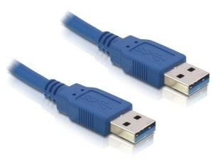 DeLOCK USB 3.0-A male/male - 3m USB кабель USB A Синий 82536