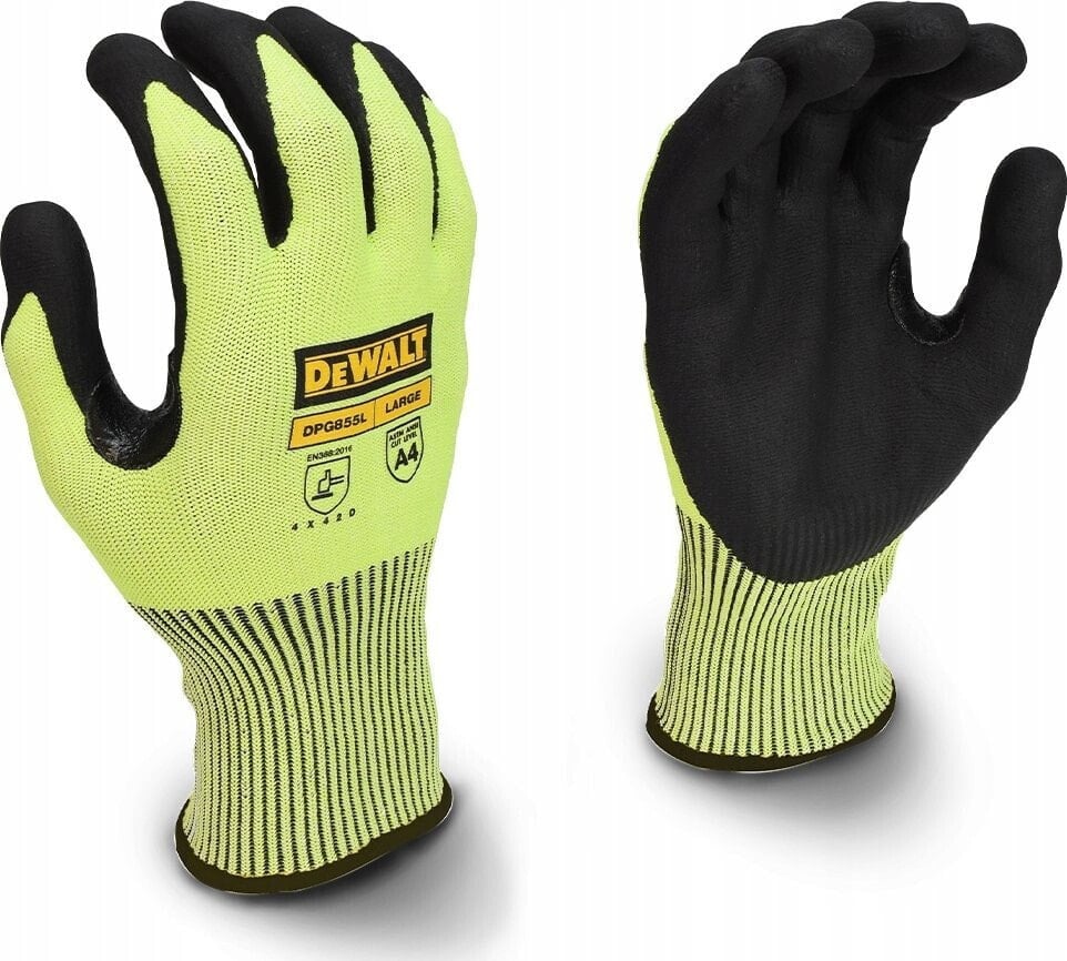 Dewalt rękawice nitrylowe hi-vis cut d l dewalt