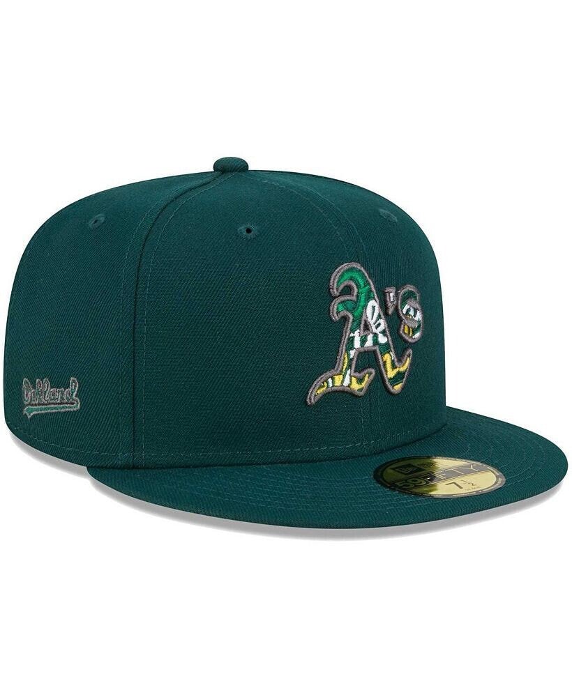New Era men's Green Oakland Athletics Script Fill 59FIFTY Fitted Hat