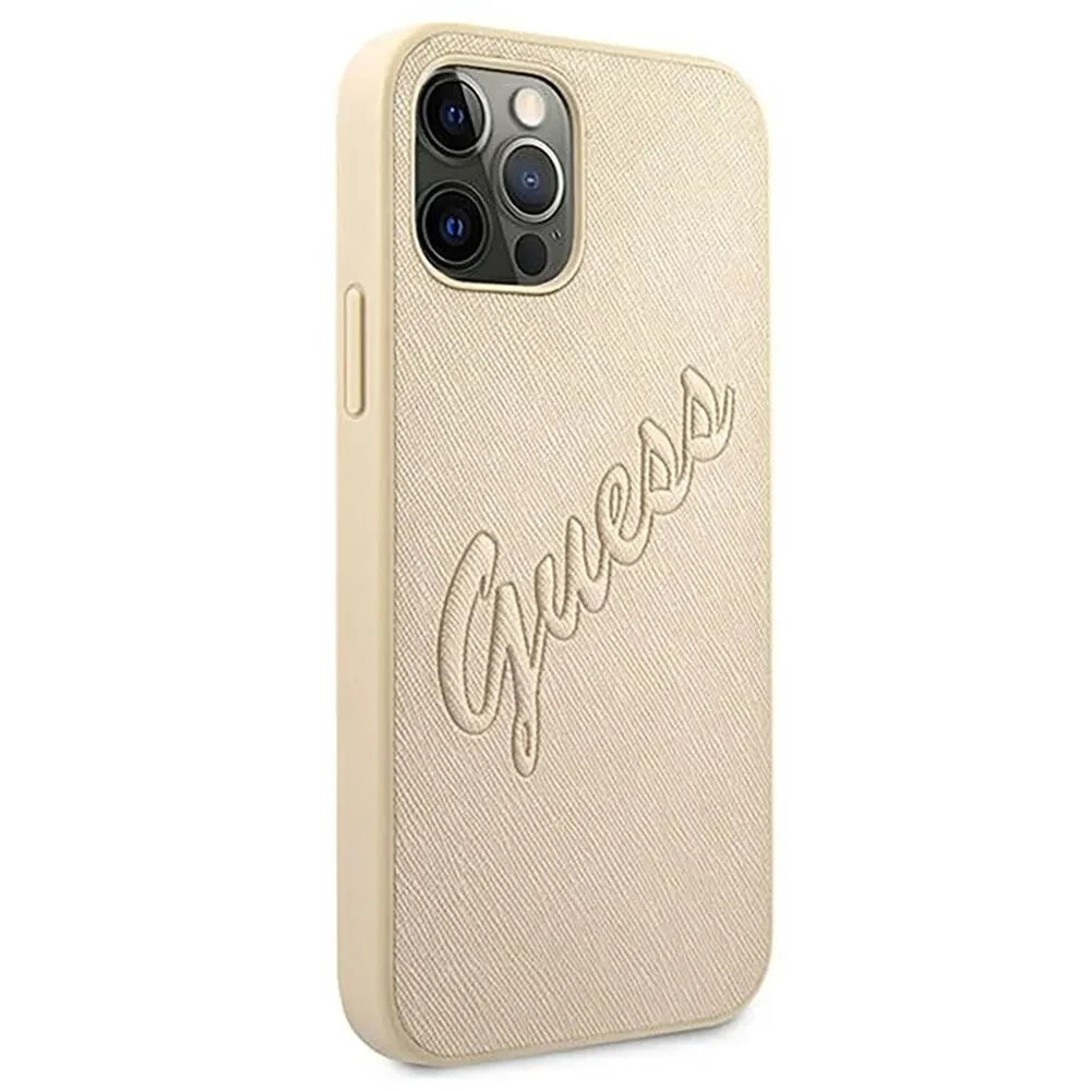 GUESS Guhcp12Lrsavslg iPhone 12 Pro Max 6.7 Saffiano phone case