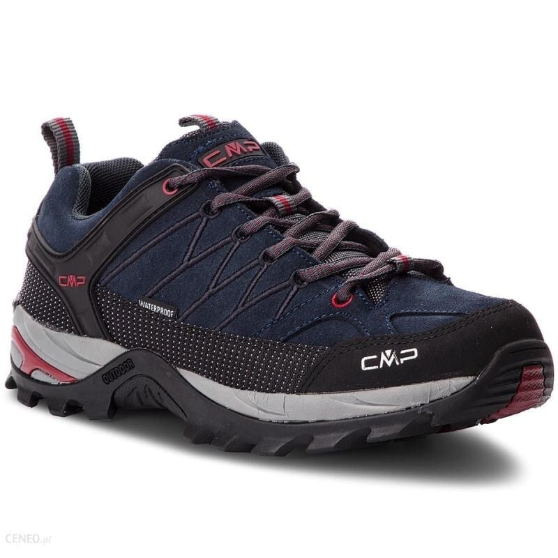 Мужские кроссовки спортивные треккинговые синие кожаные замшевые низкие демисезонные Inny CMP Rigel Low M 3Q13247-62BN shoes