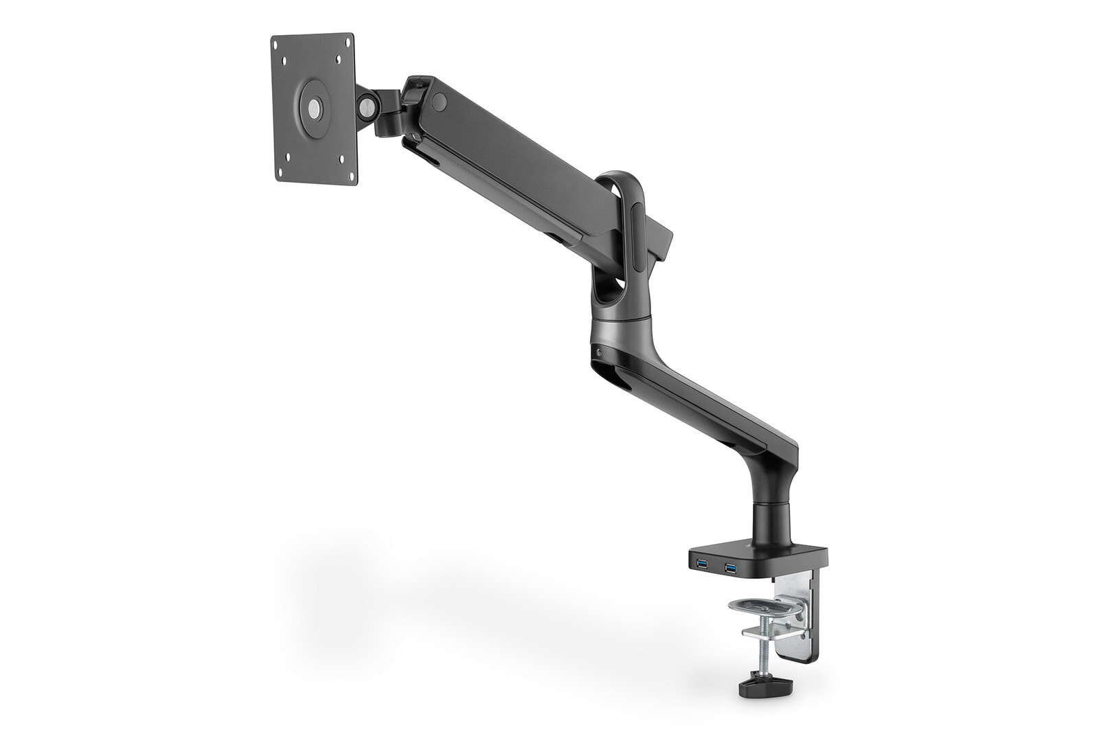 Design Monitor Clamp Mount with 2 x USB & Gas Spring