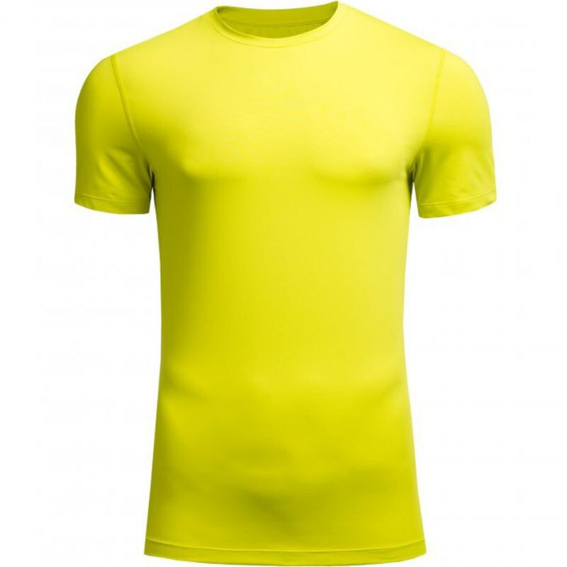 Мужская футболка спортивная желтая однотонная для фитнеса  Outhorn M HOL19 TSMF600 72S lime