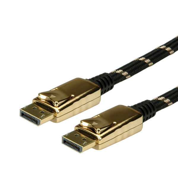 ROLINE 11.04.5644 DisplayPort кабель 1 m Черный, Золото