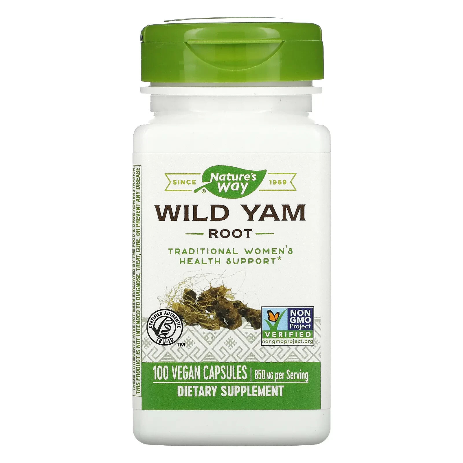 Nature's Way, Wild Yam Root, 425 mg, 100 Vegan Capsules
