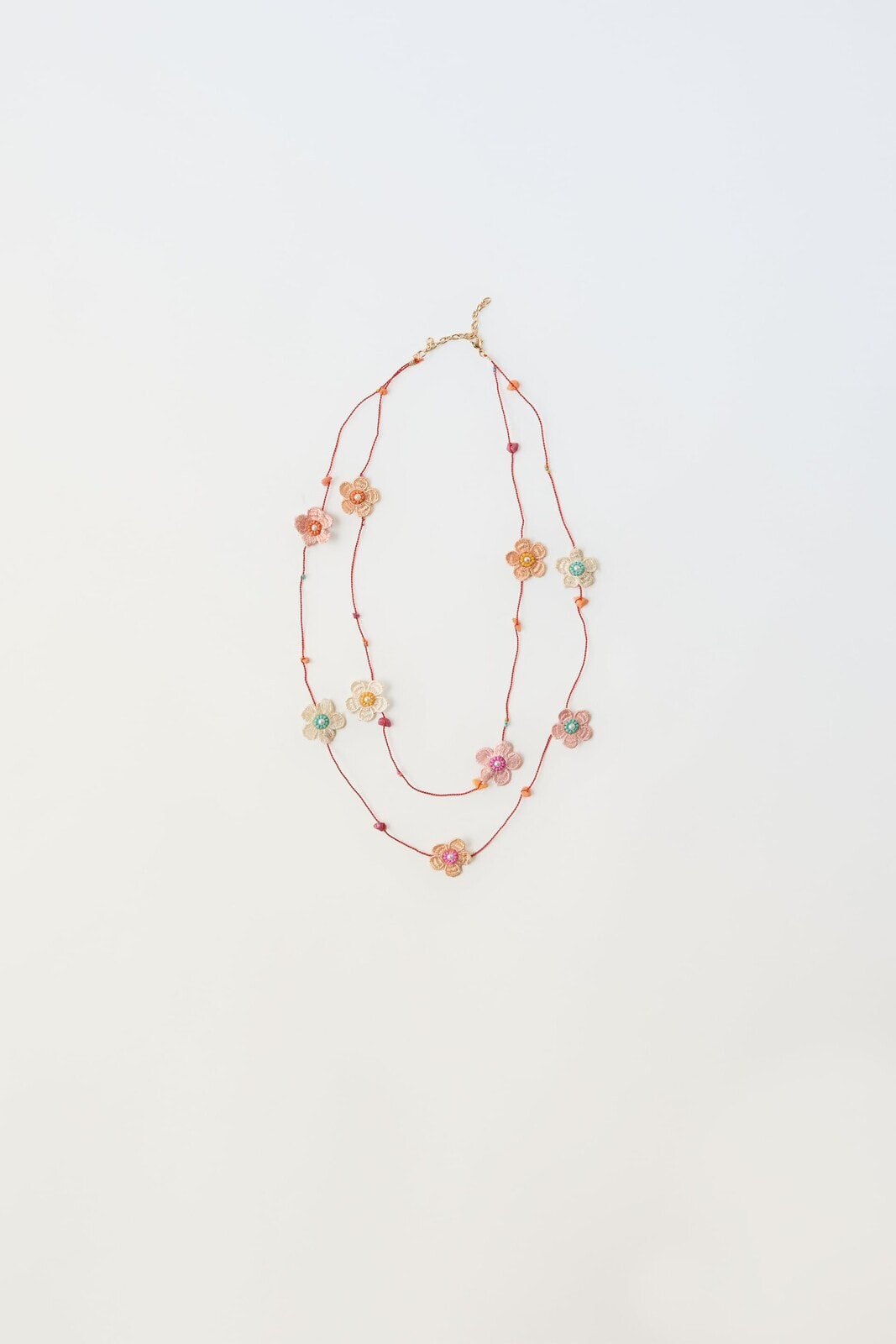 Crochet flower necklace