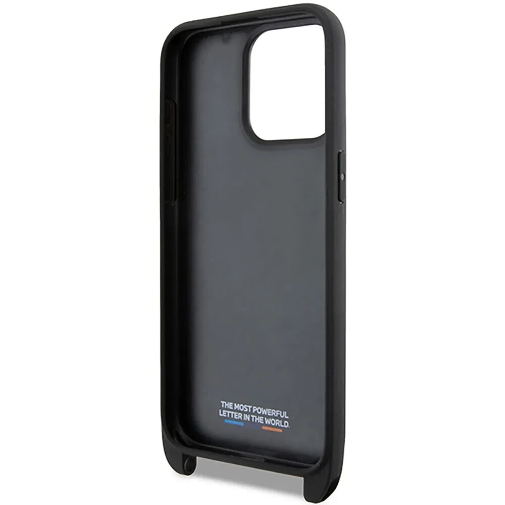 BMW Bmhcp15X23Psvtk iPhone 15 Pro Max 6.7 M Edition Carbon TricolLines&Strap phone case