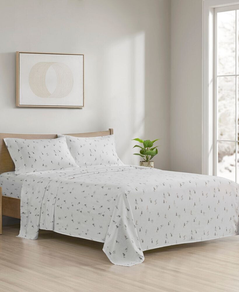 Sleep Philosophy cozy Oversized Flannel Cotton 160 GSM 3-pc. Printed Sheet Set, Twin