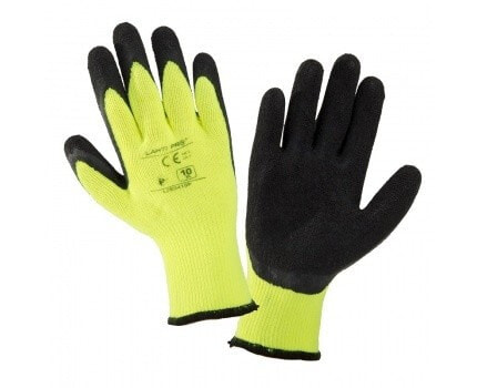 Lahti Pro Latex-coated 10 black-yellow insulated protective gloves (L250410K)