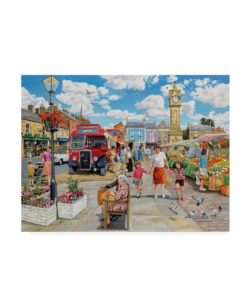 Trademark Global trevor Mitchell Arriving in Market Square Canvas Art - 19.5