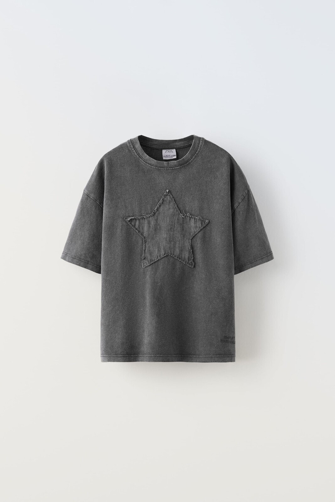 Faded star patch t-shirt
