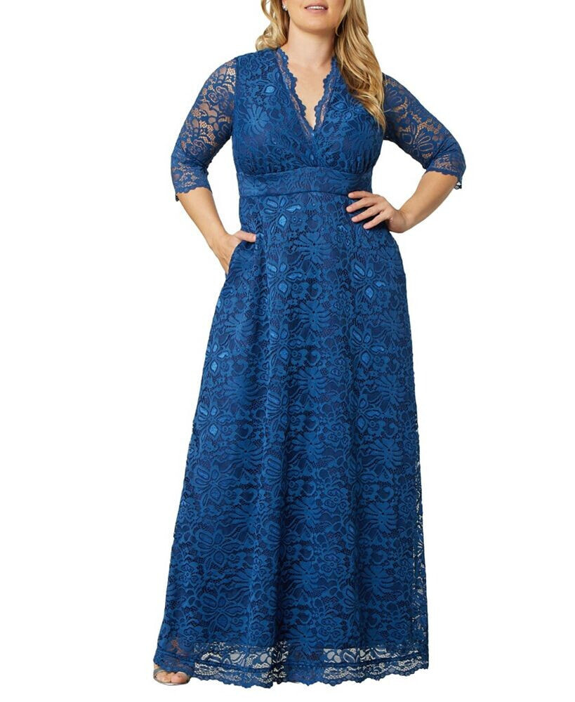 Kiyonna women's Plus Size Maria Lace Evening Gown