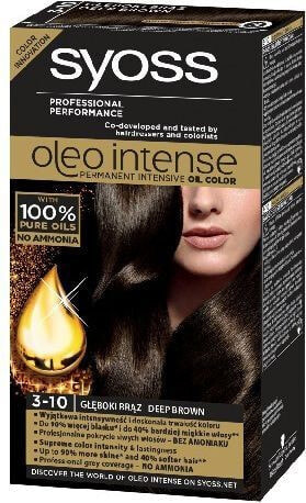 Syoss Oleo Intense Permanent Oil Color N 3-10  Масляная краска для волос без аммиака, оттенок темно-каштановый