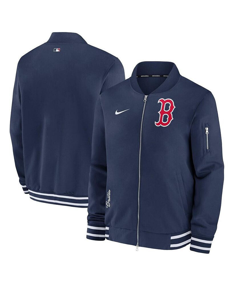Nike men's Navy Boston Red Sox Authentic Collection Full-Zip Bomber Jacket