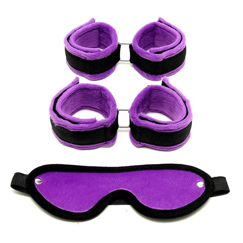 Наручники или фиксатор для БДСМ Rimba Bondage Play Handcuffs, Foot Cuffs and Mask Purple