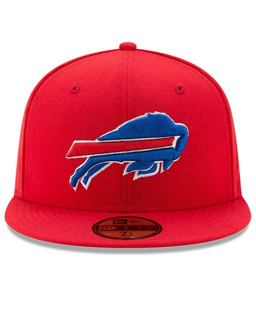 Men's New Era White Buffalo Bills Omaha 59FIFTY Fitted Hat