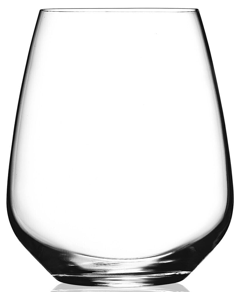 Glassware, Set of 4 Crescendo Stemless Wine Glasses