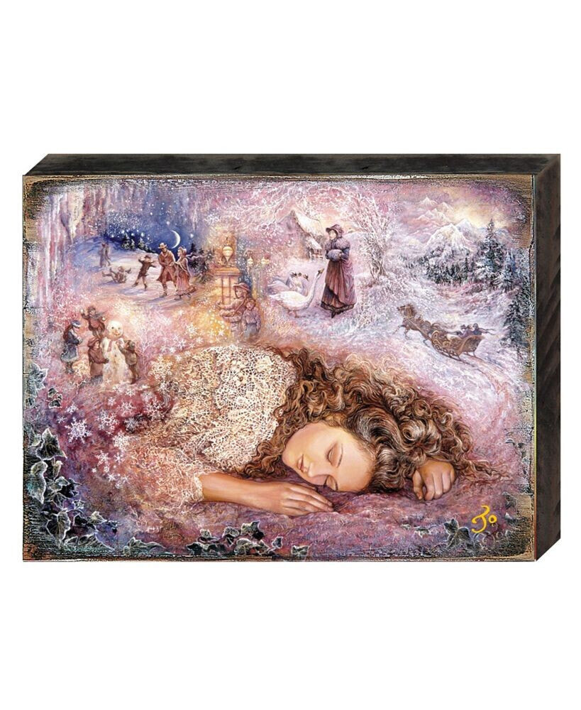 Designocracy winter Dream Wall and Table Top Wooden Decor by Josephine Wall