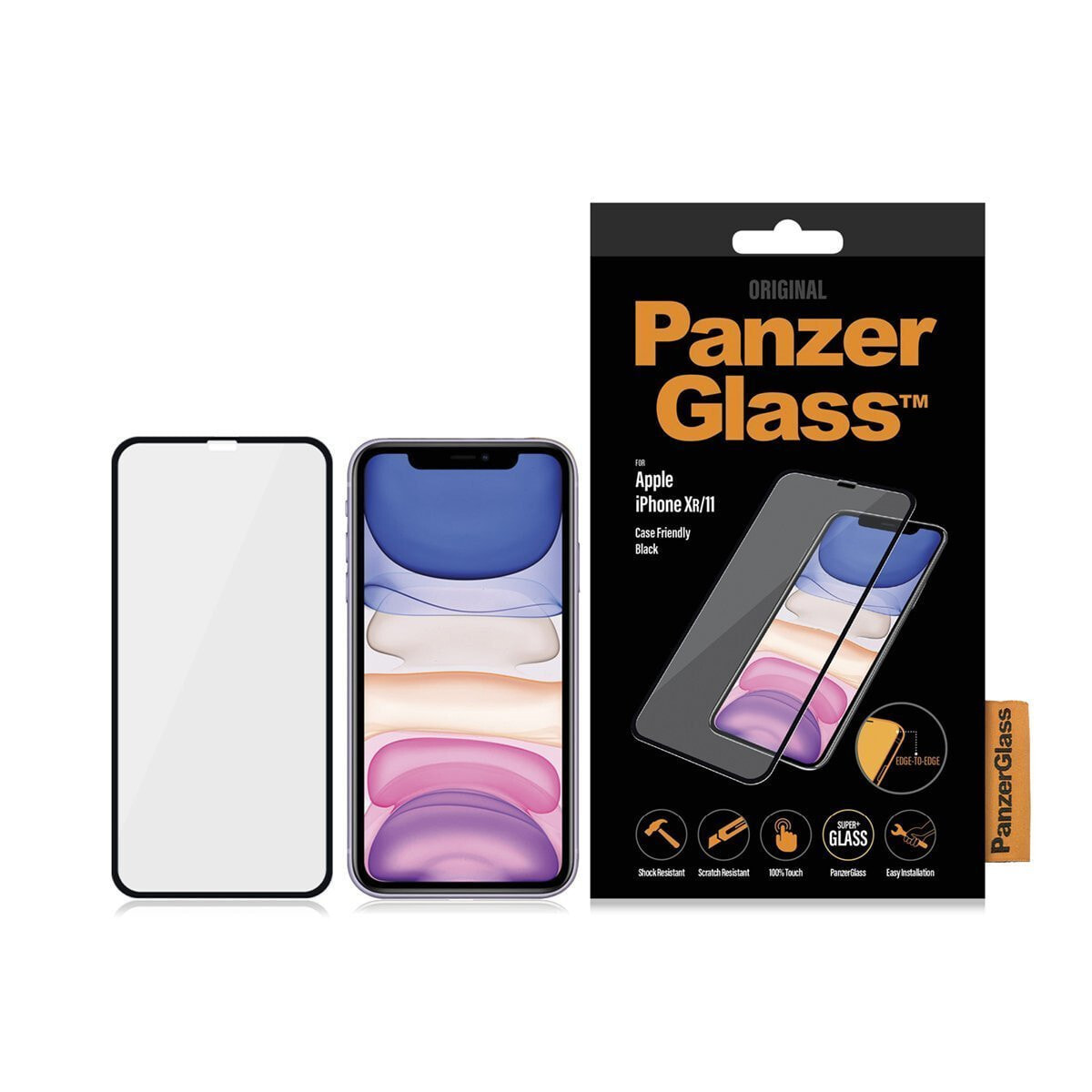 PanzerGlass Apple iPhone XR/11 Edge-to-Edge - Clear screen protector -  Mobile phone/Smartphone - Apple - iPhone XR/11 - Scratch resistant -  Transparent PanzerGlass Цвет: Black,Translucent купить от 2625 рублей в  интернет-магазине MALL |