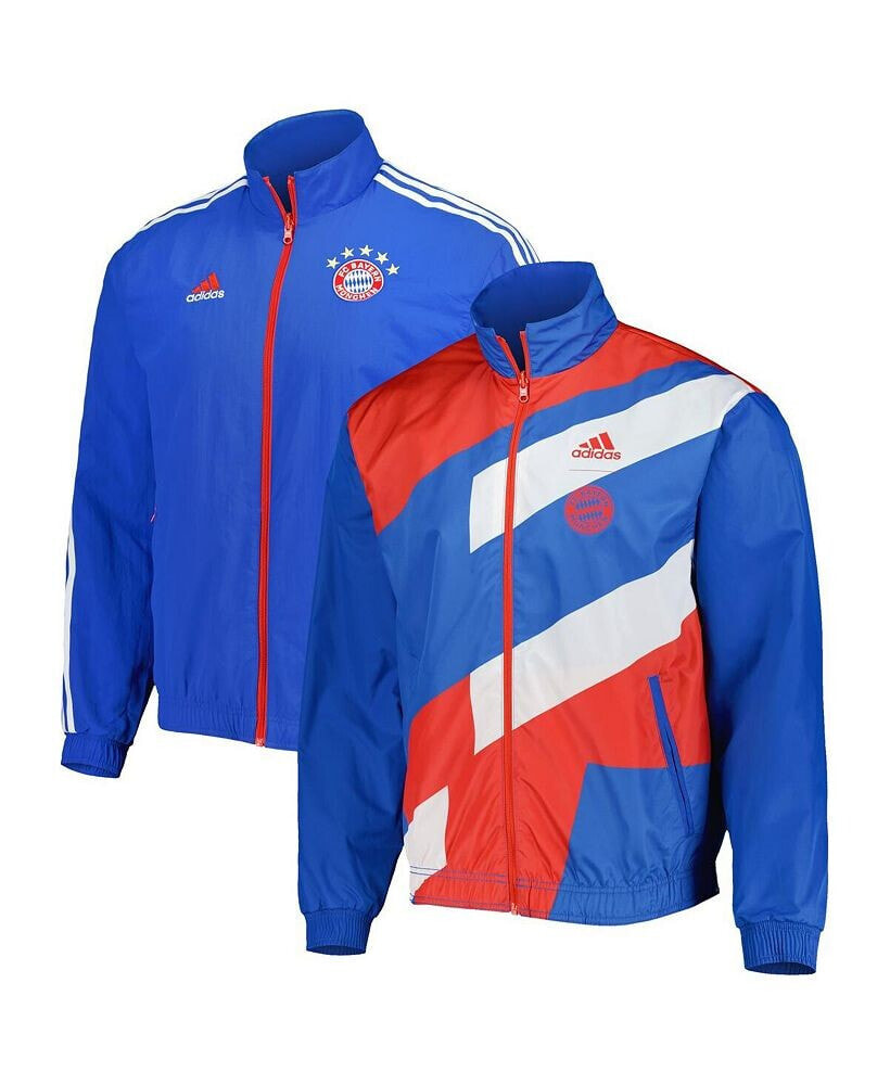 adidas men's Blue Bayern Munich Team Logo Anthem Full-Zip Jacket