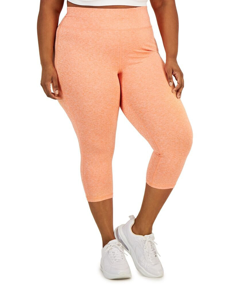 ID Ideology plus Size Space-Dye Cropped Leggings, Created for Macy's