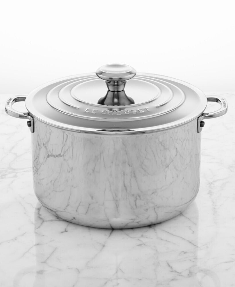 Le Creuset 7 Quart Stainless Steel Stockpot with Lid