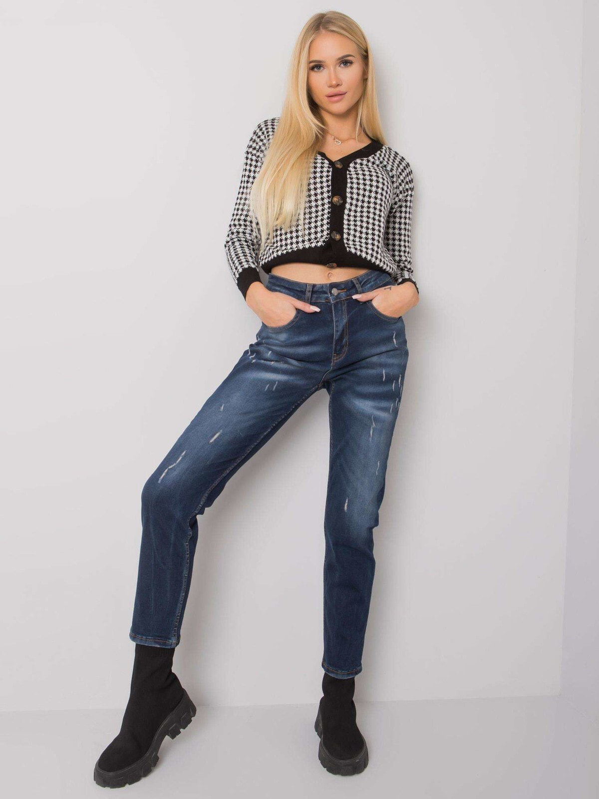 Женские джинсы Factory Price Spodnie jeans-MT-SP-1210-2.49P-ciemny niebieski