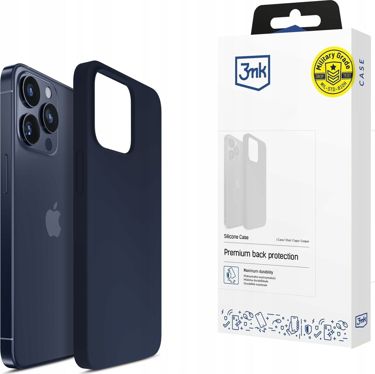 3MK Apple iPhone 15 Pro Max - 3mk Silicone Case Dark Navy