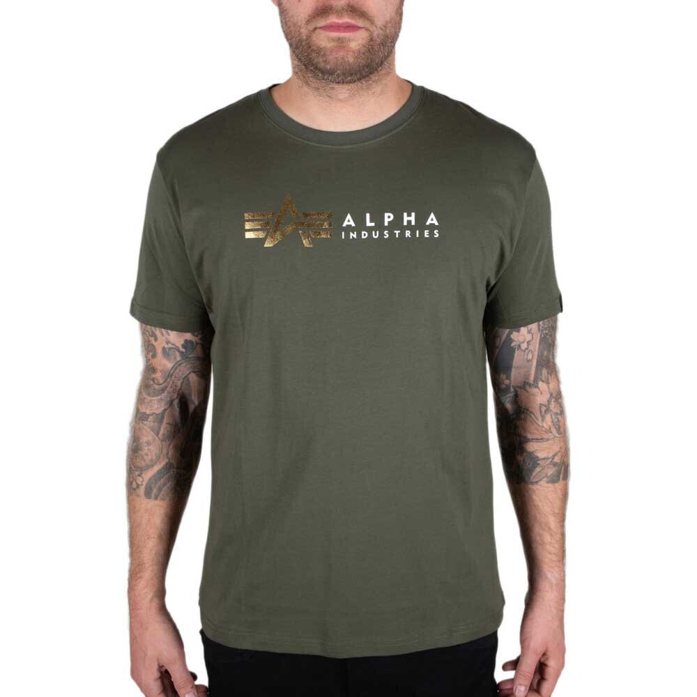 ALPHA INDUSTRIES Label Foil Print Short Sleeve T-Shirt