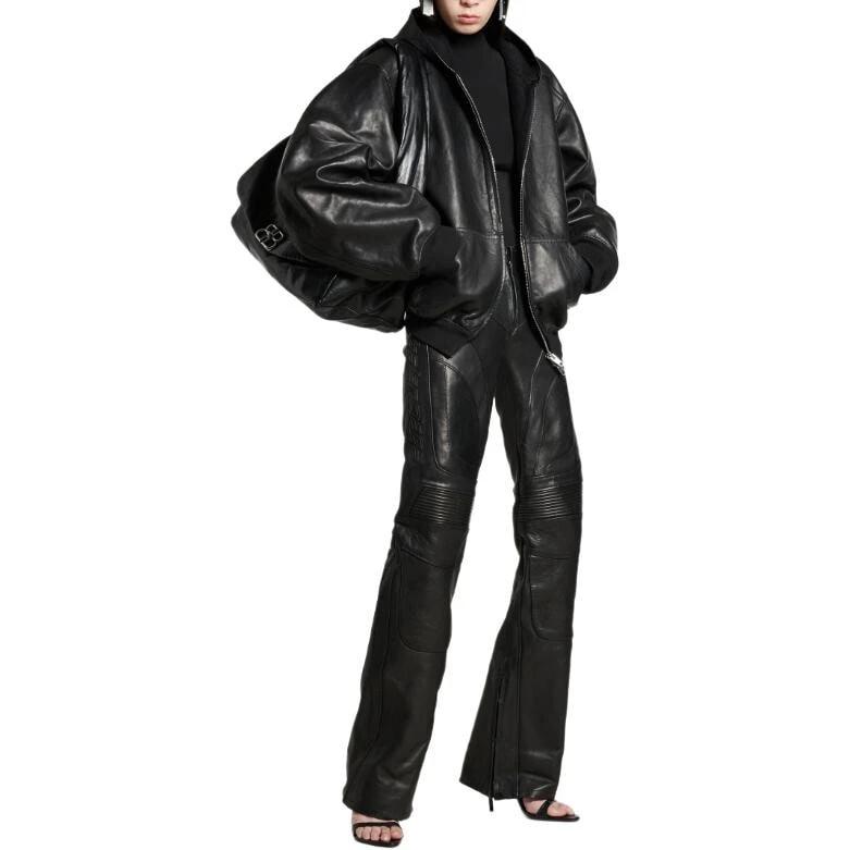 Balenciaga Lined Zip-Up Large Fit Hoodie