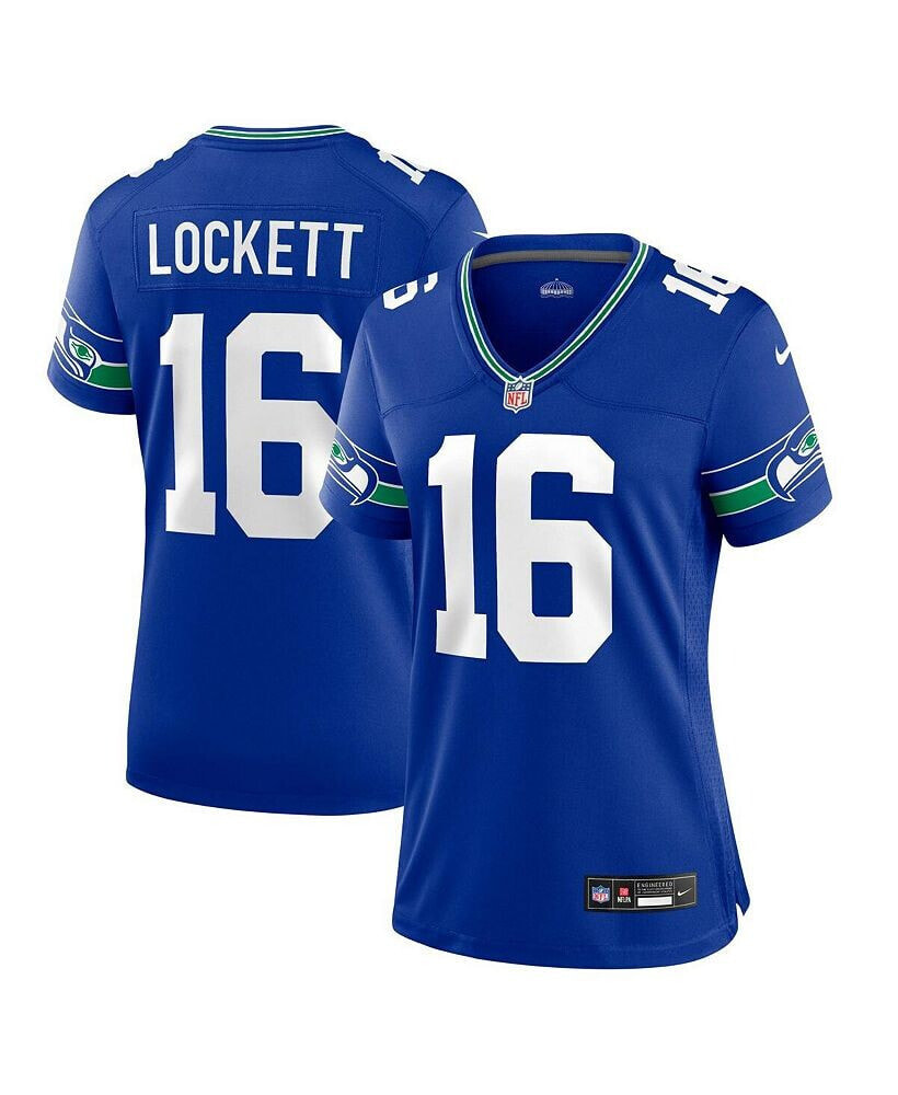 Nike women's Tyler Lockett Royal Seattle Seahawks Throwback Player Game Jersey